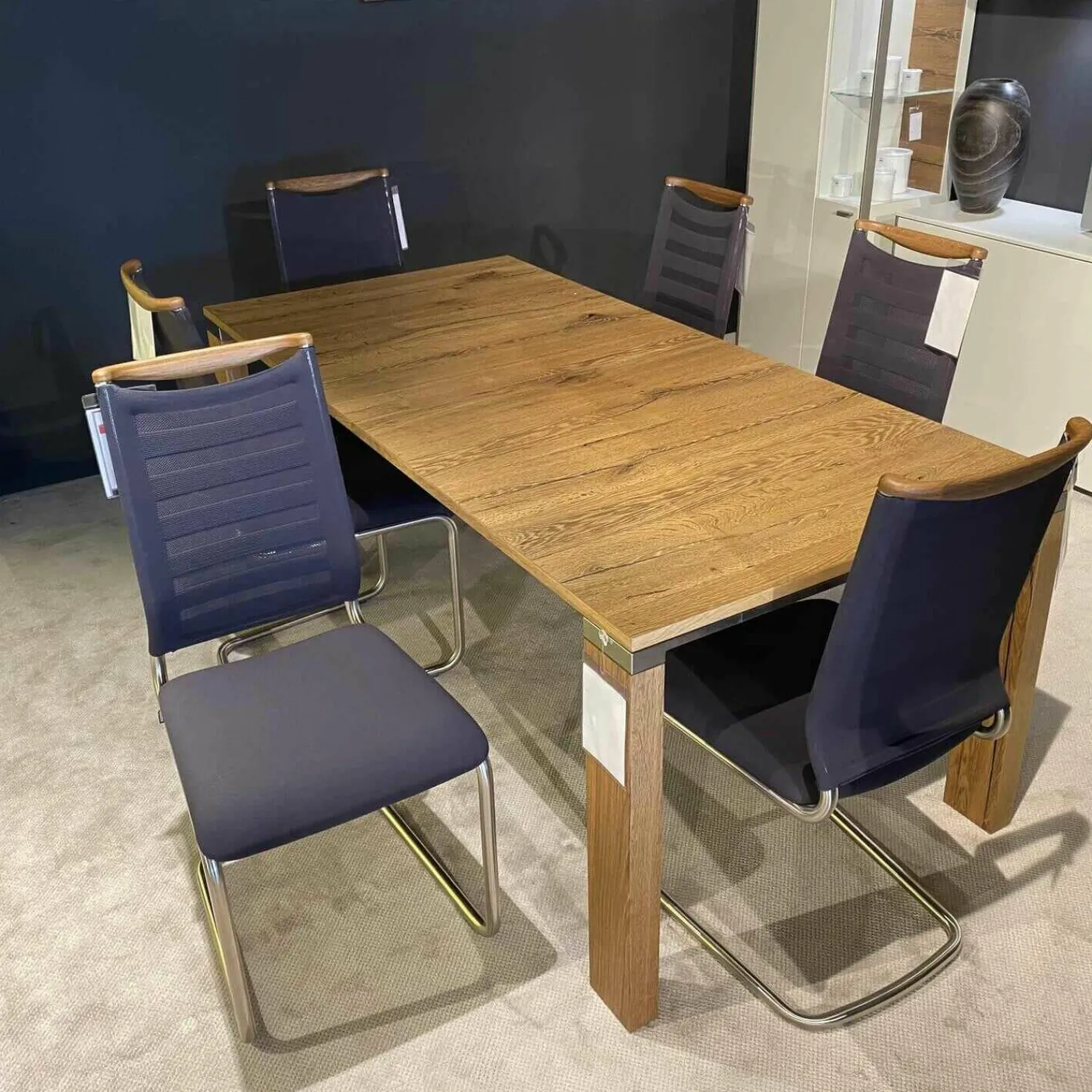 Venjakob Essgruppen|Tischgruppe Esstisch Multiflex Eiche Anziano Stuhl Lilli Tritex Basalt