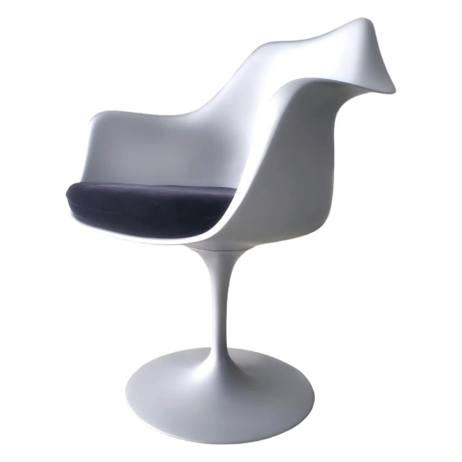 Knoll International Einzelstühle|Tulpen-Armlehnstuhl Saarinen Platin Sonderfarben