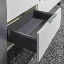 Musterring Wohnwände & Tv-Lowboards|TV-Board MR Media Frame Lack Weiß Aluminium Gebürstet