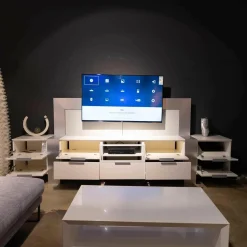 Musterring Wohnwände & Tv-Lowboards|TV-Board MR Media Frame Lack Weiß Paneelrahmen Rahmenblende Aluminum