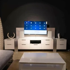 Musterring Wohnwände & Tv-Lowboards|TV-Board MR Media Frame Lack Weiß Paneelrahmen Rahmenblende Aluminum