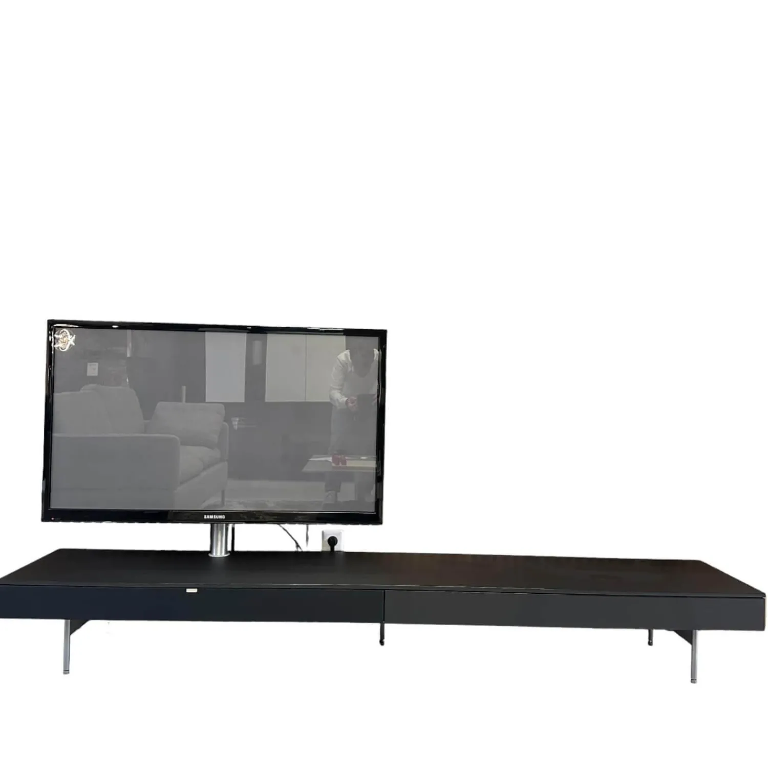 Spectral Smart Furniture Wohnwände & Tv-Lowboards|TV-Lowboard Next In BG Black Mit Deckplatte