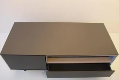 Schönbuch Wohnwände & Tv-Lowboards|TV-Möbel Holz Seiten Weiß Nische Kieselstein Gestell Schwarz