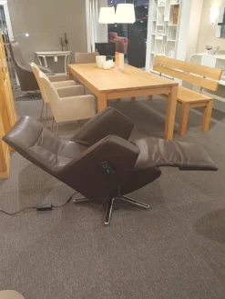 Sitting Vision Relaxsessel|TV-Sessel TW092 Small Leder Semira Chocolate Braun Sternfuß Aluminium Poliert Elektrisch Verstellbar