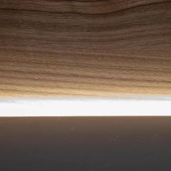 WK Wohnen Vitrinen & Highboards|Vitrine 440 Lavato Rechts Kernnussbaum Schiefergrau Inklusive Beleuchtung