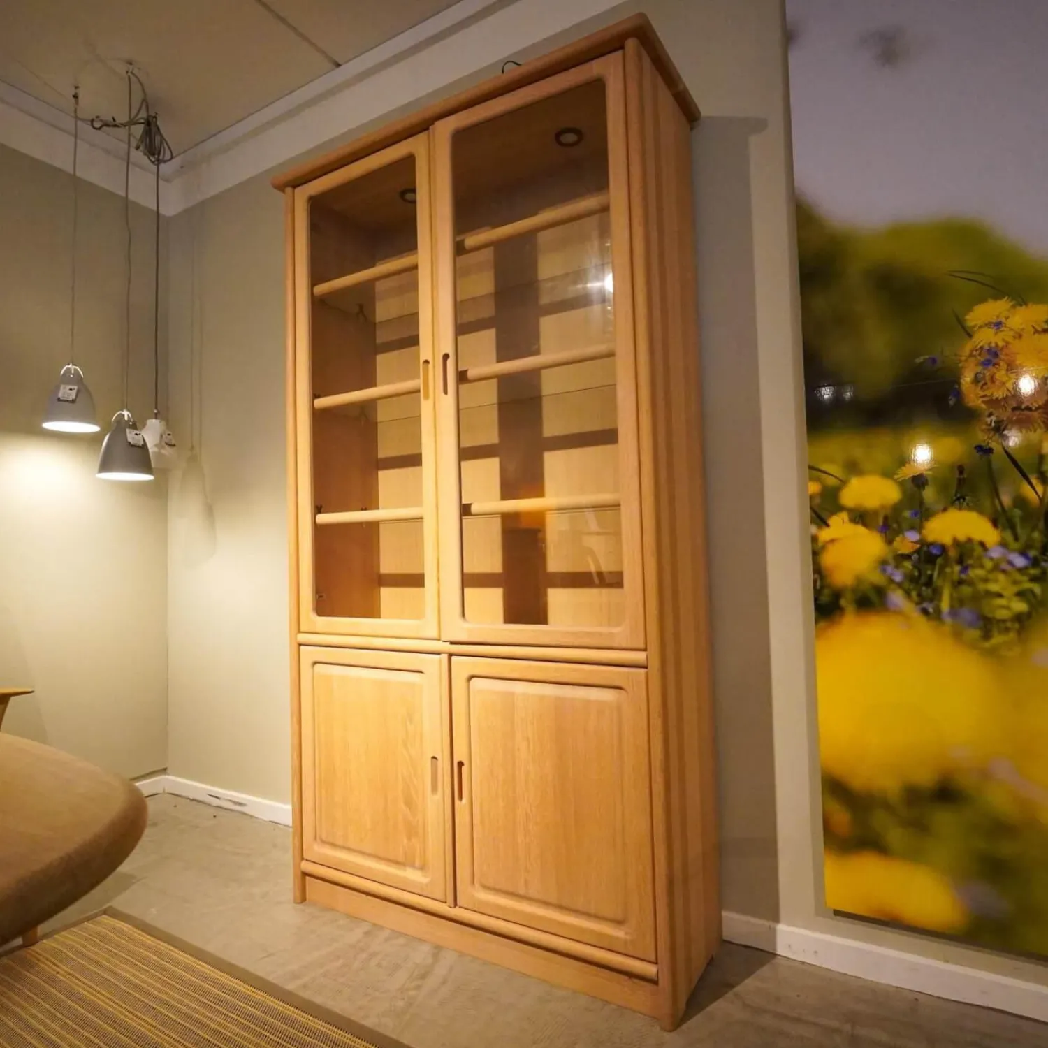 Dyrlund-Smith Vitrinen & Highboards|Vitrine 1182 M Massivholz Eiche Türen Mit Glaselementen