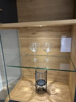 Musterring Vitrinen & Highboards|Vitrine Aterno Front Und Korpus Schiefergrau Grau Absetzung Eiche Struktur Inklusive LED Beleuchtung