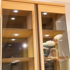 Venjakob Vitrinen & Highboards|Vitrine Barola Eiche Rustico Hell Geölt Gebürstet Furnier Mit Spiegelrückwand Und Beleuchtung