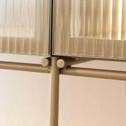 Ligne Roset Vitrinen & Highboards|Vitrine Canaletto Container Front Klarglas K7 Korpus Lack Tongrau Seidenmatt