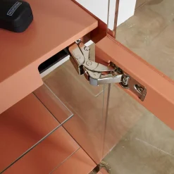 Interlübke Vitrinen & Highboards|Vitrine Cube Light Lack Guave Mit Panel Nussbaum Natur Braun