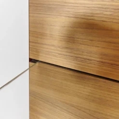 Interlübke Vitrinen & Highboards|Vitrine Cube Light Lack Guave Mit Panel Nussbaum Natur Braun