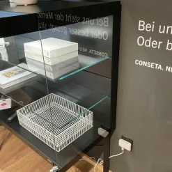 Interlübke Vitrinen & Highboards|Vitrine Cube Light Lack Matt Onyx Schwarz Klarglas Mit Beleuchtung