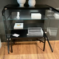 Interlübke Vitrinen & Highboards|Vitrine Cube Light Lack Matt Onyx Schwarz Klarglas Mit Beleuchtung