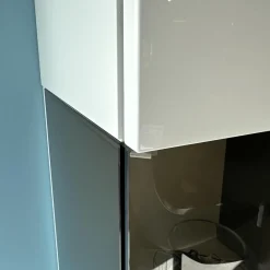 Hülsta Vitrinen & Highboards|Vitrine Gentis Links Lack Hochglanz Reinweiss Mit Beleuchtung Und Funkfernbedienung