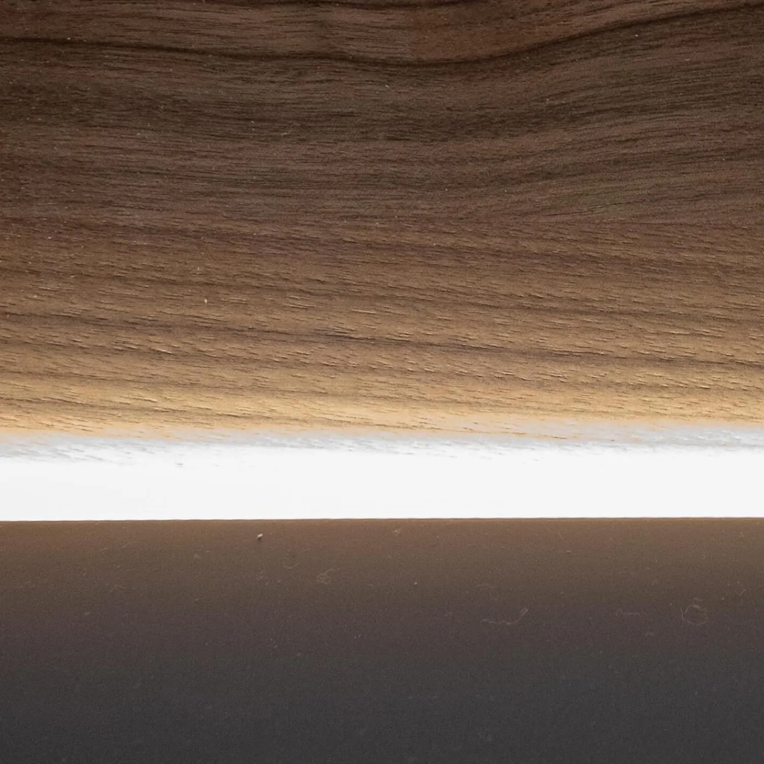 WK Wohnen Vitrinen & Highboards|Vitrine Lavato 440 Links Kernnussbaum Schiefergrau Inklusive Beleuchtung