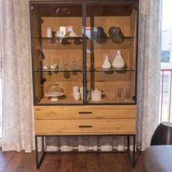 Wimmer Vitrinen & Highboards|Vitrine LS004419 FILIA FIL-154525 Rustikale Asteiche Bianco