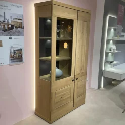 Venjakob Vitrinen & Highboards|Vitrine Next Level 3000 Wildeiche Hell Soft Gebürstet Geölt Mit LED Beleuchtung