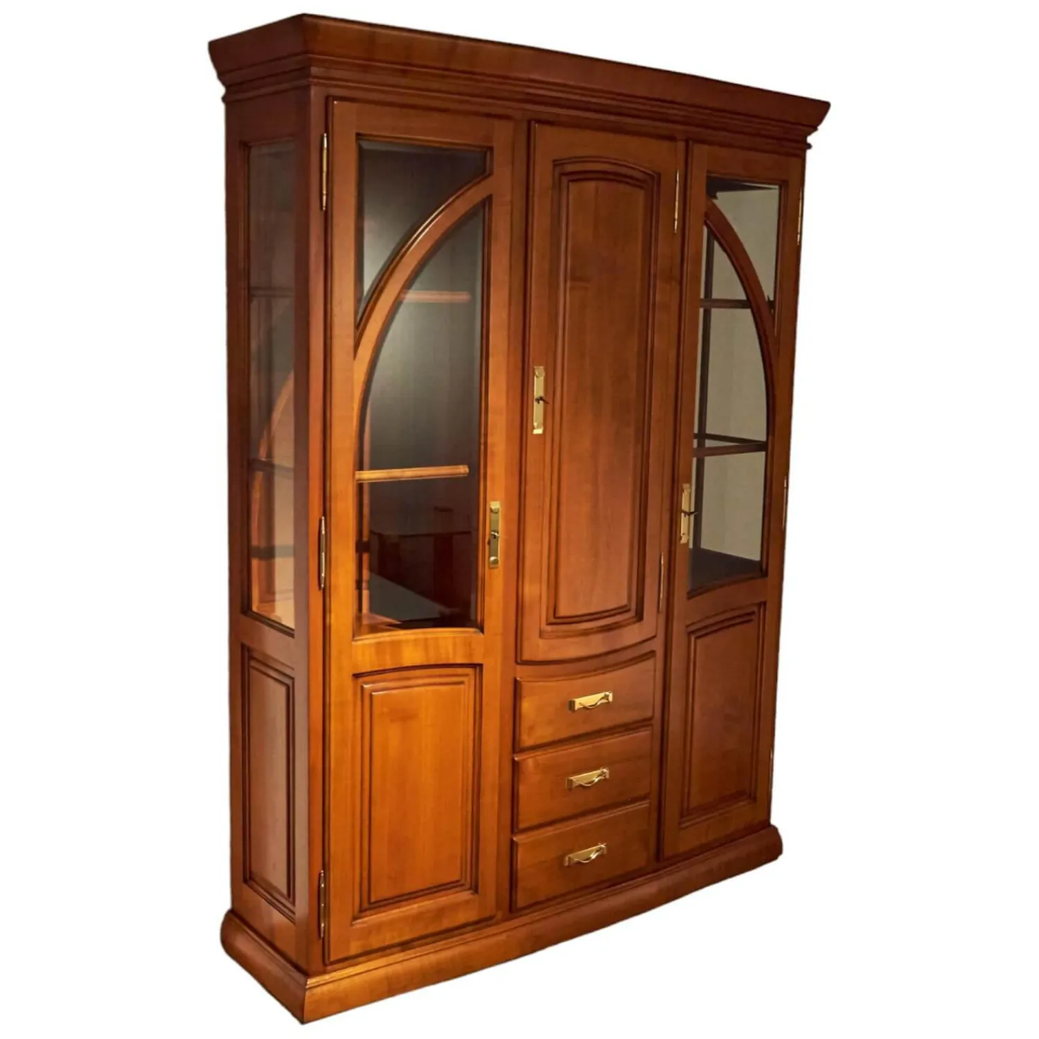 Form Exclusiv Vitrinen & Highboards|Vitrine Poesie Wildkirsche Poliert Mit Glaselementen