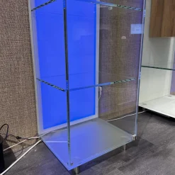 Dreieck Vitrinen & Highboards|Vitrine Solus In Optiwhite Klar Verschweißt Türknopf Und Stellfüße Aus Edelstahl Mit Beleuchtung