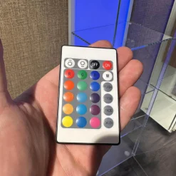 Dreieck Vitrinen & Highboards|Vitrine Solus In Optiwhite Klar Verschweißt Türknopf Und Stellfüße Aus Edelstahl Mit Beleuchtung