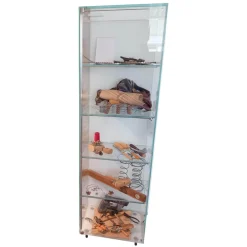 Dreieck Vitrinen & Highboards|Vitrine Solus LED Line Glas Korpus Optiwhite Weiss Böden Und Rückwand Samtcolor Lackiert 9010 ReinweissKlar Mit Beleuchtung Ohne Dekoratio