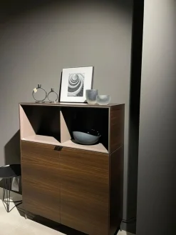 Kettnaker Vitrinen & Highboards|Vitrine Soma Raucheiche Furnier Lack Taupe Beige Matt Inklusive Beleuchtung