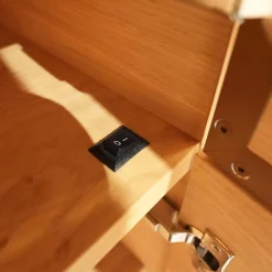 Voglauer Vitrinen & Highboards|Vitrine Vcuben Wildeiche Rustikal Metall Kupfer Bronze Inklusive Beleuchtung