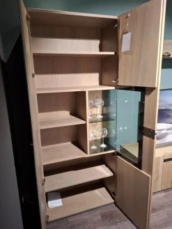 Voglauer Vitrinen & Highboards|Vitrine Vgalvino Alteiche Rustico Schwemmgrau Lackiert Massiv