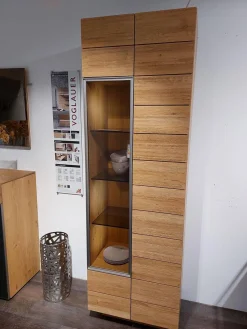 Voglauer Vitrinen & Highboards|Vitrine Vmontanara Eg Wildeiche Geölt Alurahmen Silber Inklusive Beleuchtung