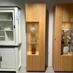 Wimmer Vitrinen & Highboards|Vitrine Waltrop Asteiche Bianco mit LED-Beleuchtung