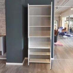 WK Wohnen Vitrinen & Highboards|Vitrine WK 419 Intono Glattlack 420 Verkehrsweiß Inklusive LED-Band Trafo Und Funkfernbedienung