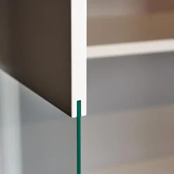 WK Wohnen Vitrinen & Highboards|Vitrine WK 419 Intono Glattlack 420 Verkehrsweiß Inklusive LED-Band Trafo Und Funkfernbedienung