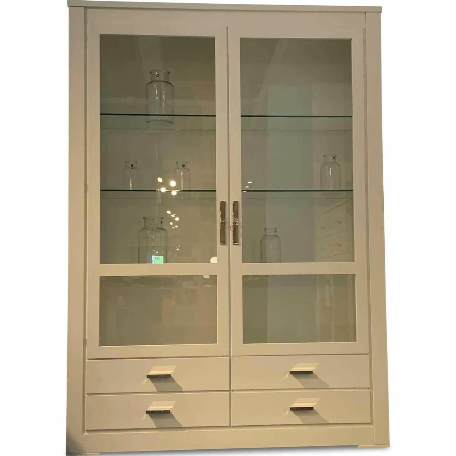 Form Exclusiv Vitrinen & Highboards|Vitrinenschrank Bordeaux MDF Weiß Gestrichen Lichtgrau Gewicht