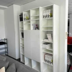 Interlübke Wohnwände & Tv-Lowboards|Wandabwicklung Modell Studimo Lack Schneeweiß M03 Beleuchtet mit Bar