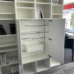 Interlübke Wohnwände & Tv-Lowboards|Wandabwicklung Modell Studimo Lack Schneeweiß M03 Beleuchtet mit Bar