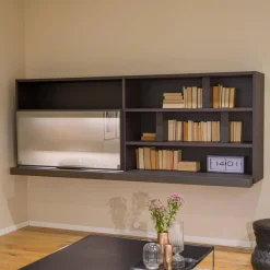 Molteni & C Wohnwände & Tv-Lowboards|Wandelement 505 Eiche Grau Lack Anthrazit Ecoskin Grau