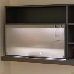 Molteni & C Wohnwände & Tv-Lowboards|Wandelement 505 Eiche Grau Lack Anthrazit Ecoskin Grau