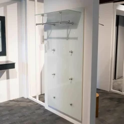 D-TEC Garderoben|Wandgarderobe Pacific Mit Wandpaneel Garderobenstange Mit Hutablage 2 Haken-Set Ultrawhite