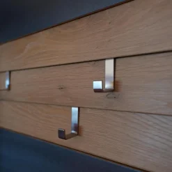 Voglauer Garderoben|Wandgarderobe V Orango In Wildeiche Rustiko Mit Gepolsterter Klappbarer Bank 5 Mit Vorsatzspiegel Und Einem Dielenschrank