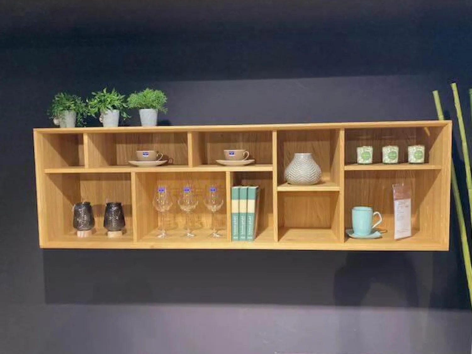 Team 7 Regale|Wand-Gestaltungselement Hängeregal Eiche Massiv Natur Geölt