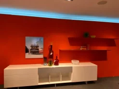 Kettnaker Wohnwände & Tv-Lowboards|Wandkombination Alea Solo Lack Weiß Matt Und Blutorange