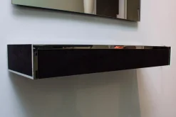 YOMEI Konsolen|Wandkonsole Smart Console Wandmontiert Mikroleder Anthrazit 03 Poliert