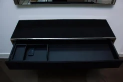 YOMEI Konsolen|Wandkonsole Smart Console Wandmontiert Mikroleder Anthrazit 03 Poliert