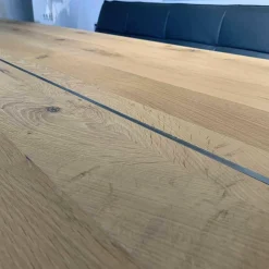 Wimmer Esstische|Wangentisch Zweigl Z20 Rustikale Asteiche Bianco Geölt Wange Stahl Nickelfarbig