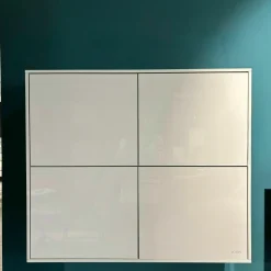 JOOP! Wohnwände & Tv-Lowboards|Wohnkombi Lack Kristallgrau Grau Hochglanz Metallkufe Schwarz Inklusive Beleuchtung