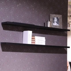 Global Wohnwände & Tv-Lowboards|Wohnkombination 4450 Vorschlag 8185 Lack Platingrau Griffe Titangrau Regalböden Eiche Schwarz Echtholzfurniert