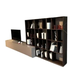 Kettnaker Regale|Wohnkombination Alea Lack Basalt Matt Raucheiche Furniert