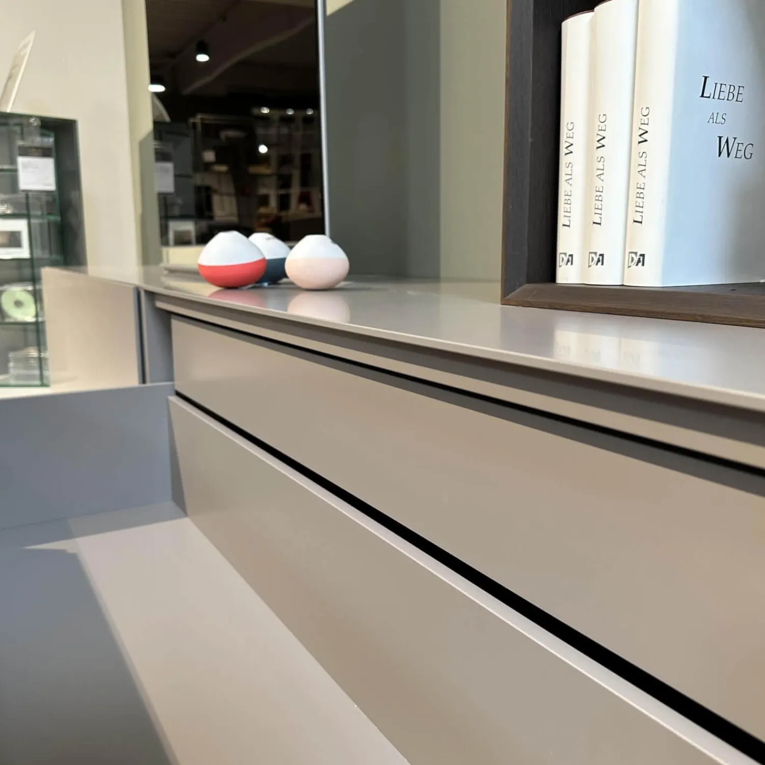 Kettnaker Regale|Wohnkombination Alea Lack Basalt Matt Raucheiche Furniert