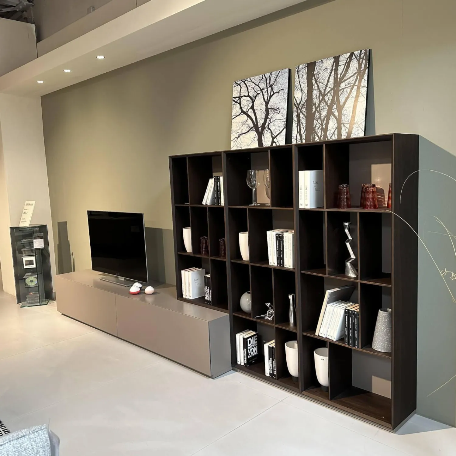 Kettnaker Regale|Wohnkombination Alea Lack Basalt Matt Raucheiche Furniert