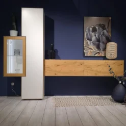 Schöner Wohnen-Kollektion Wohnwände & Tv-Lowboards|Wohnkombination Dimaro Lack Weiß Asteiche